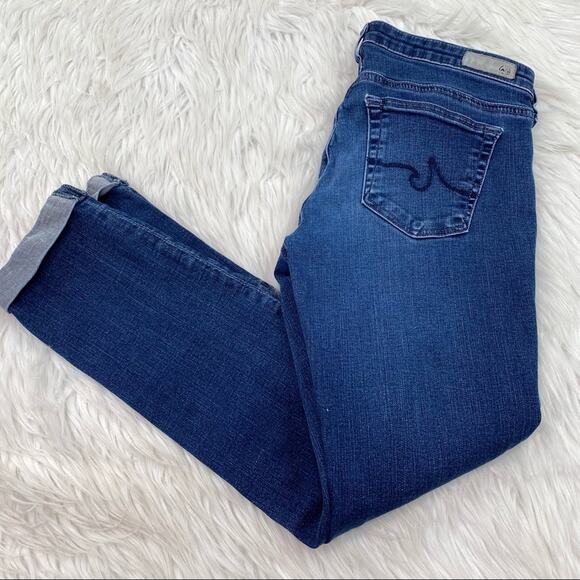 AG The Stilt Roll-Up Cigarette Jeans Blue Size 27 - Picture 2 of 11